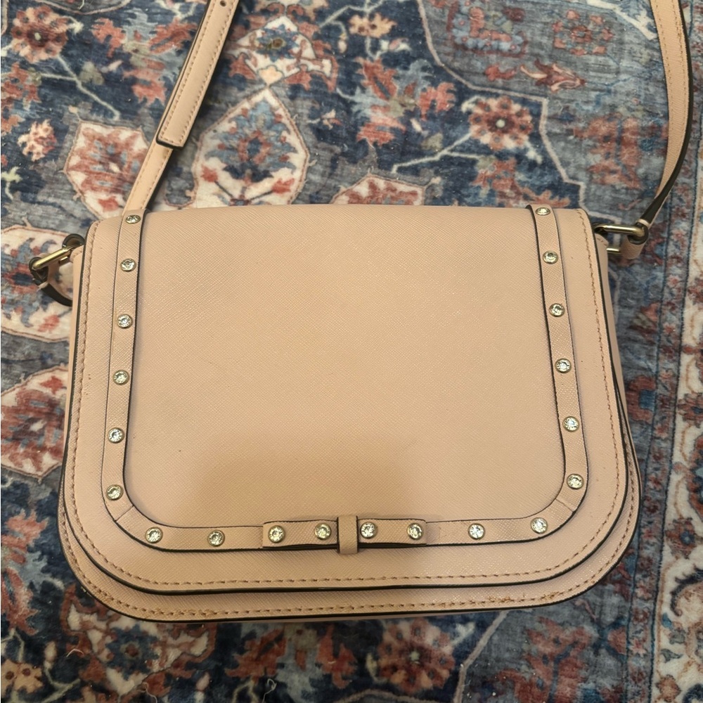 Elegant Tan Studded Women's Bag
